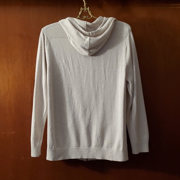 Structure beige long zip-up hoodie - Picture 3 of 10